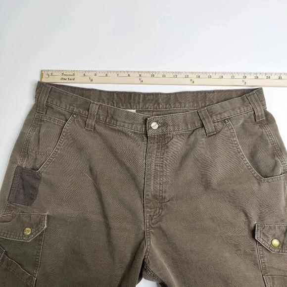 Carhartt Men's Cargo Carpenter Ripstop Relaxed Fit Shorts B357 DFE WorkSize 3 - Picture 3 of 9